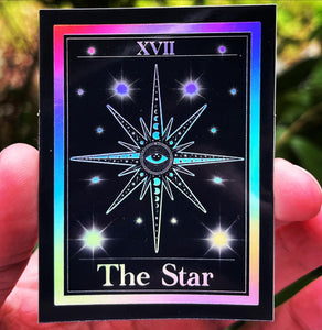 Tarot Card Sticker. The Star Holographic Sticker