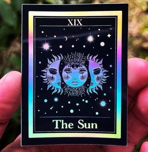 The Sun Holographic Tarot Card Sticker