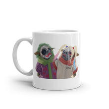 Load image into Gallery viewer, Funny Coffee Mug. Cute Pug Dog White Mug. Dog Costume