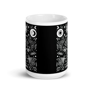 Ouija Board Sun And Moon Glossy Mug